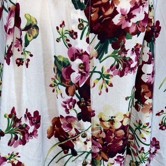 Umgee Long Sleeve Floral Button Down Blouse - Picture 3 of 8